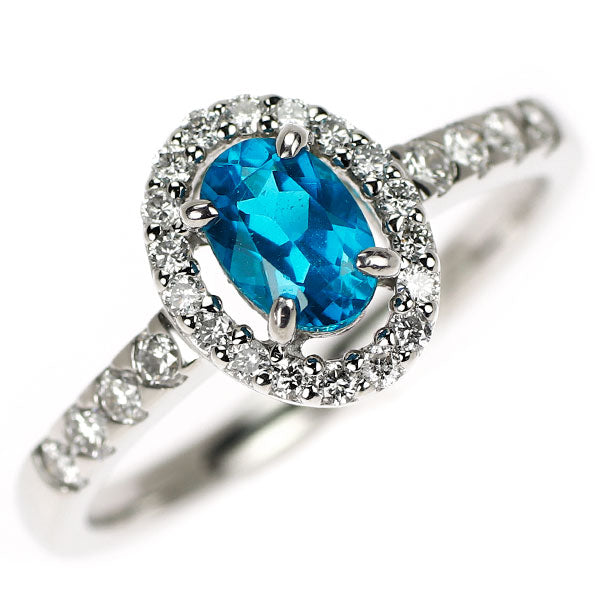 Pt900 アパタイト ダイヤモンド リング 0.56ct D0.32ct