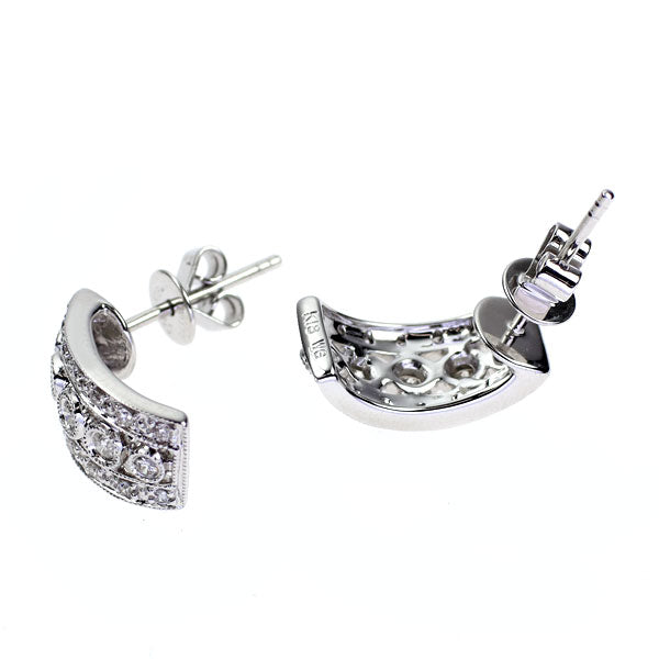 K18WG ダイヤモンド ピアス 0.35ct
