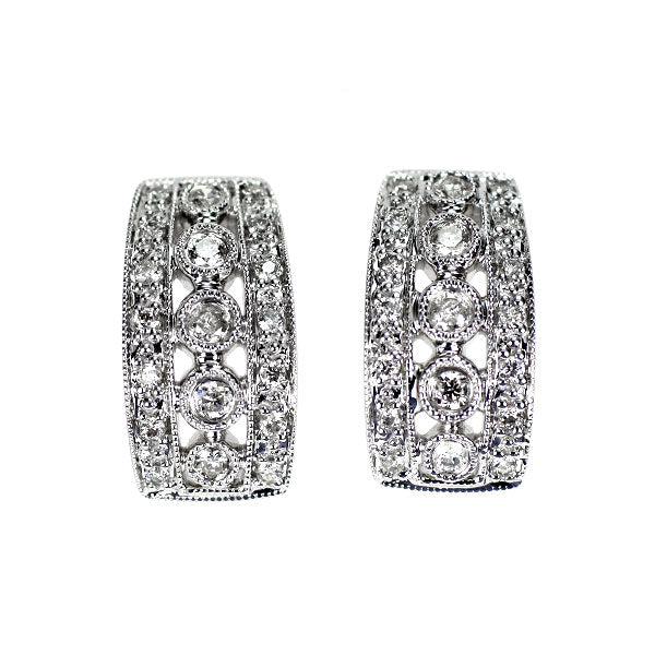 K18WG ダイヤモンド ピアス 0.35ct