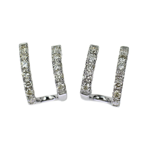 K10WG ダイヤモンド ピアス 0.50ct