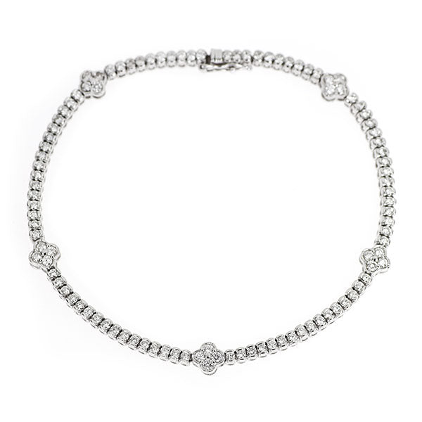 K14WG ダイヤモンド ブレスレット 1.81ct