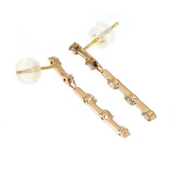 K18YG/PG ダイヤモンド ピアス 0.20ct