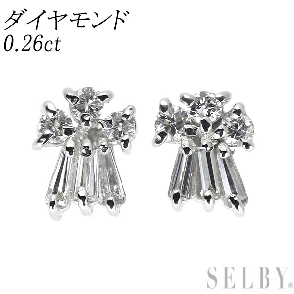Pt900 ダイヤモンド ピアス 0.26ct