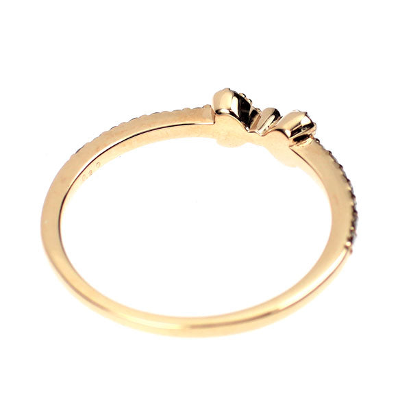K18PG ダイヤモンド リング 0.20ct リボン