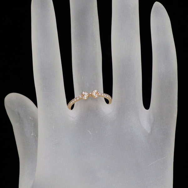 K18PG ダイヤモンド リング 0.20ct リボン