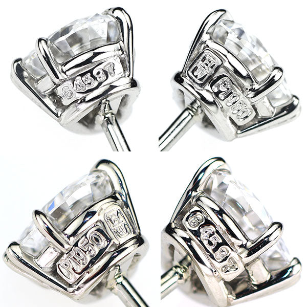 ハリーウィンストン Pt950 ハートシェイプ ダイヤモンド ピアス 1.56ct D VS2