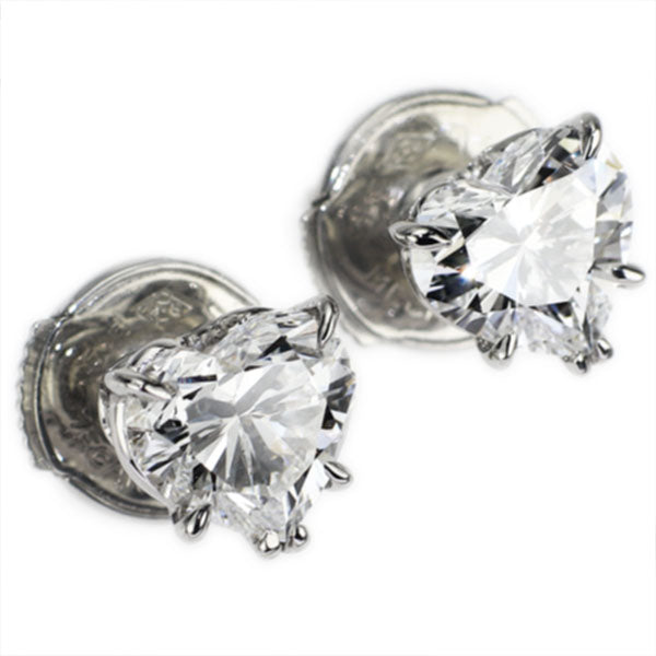 ハリーウィンストン Pt950 ハートシェイプ ダイヤモンド ピアス 1.56ct D VS2