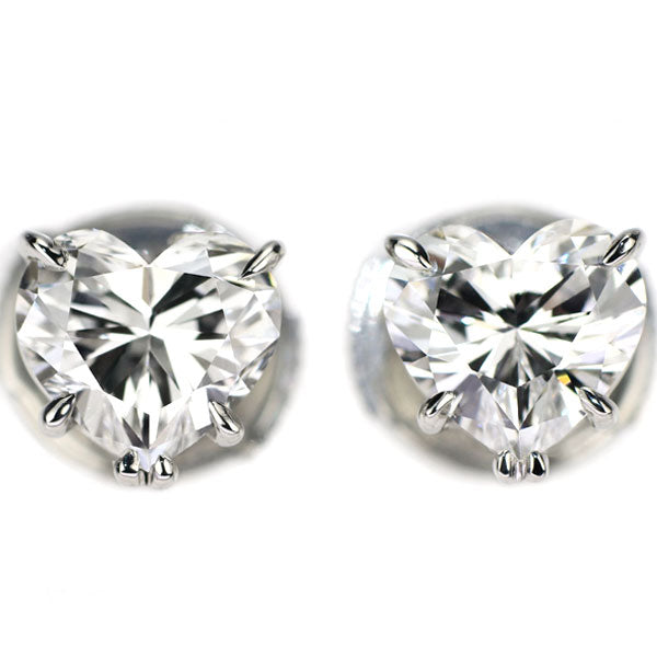 ハリーウィンストン Pt950 ハートシェイプ ダイヤモンド ピアス 1.56ct D VS2