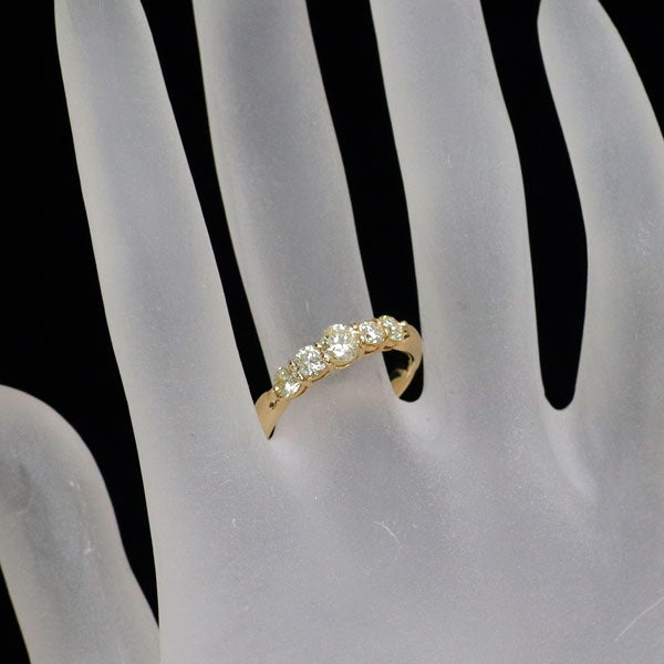 K18YG ダイヤモンド リング 1.008ct 一文字