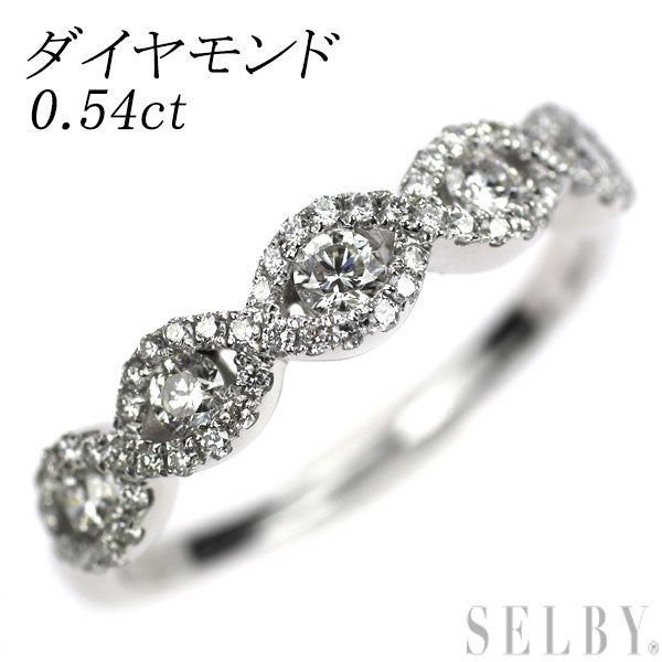 K18WG ダイヤモンド リング 0.54ct