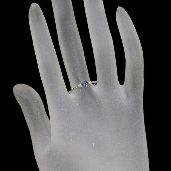 新品 希少 Pt950 アメリカ サンベニト産 ベニトアイト ダイヤモンド リング 0.135ct 0.07ct【エスコレ】