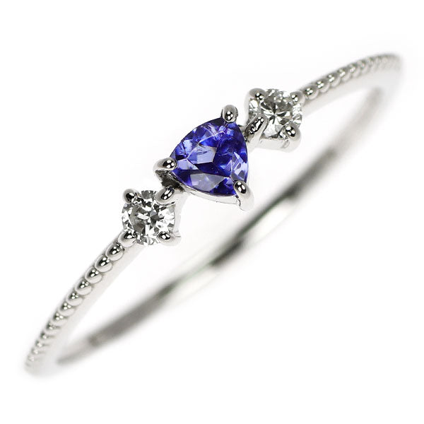 新品 希少 Pt950 アメリカ サンベニト産 ベニトアイト ダイヤモンド リング 0.135ct 0.07ct【エスコレ】