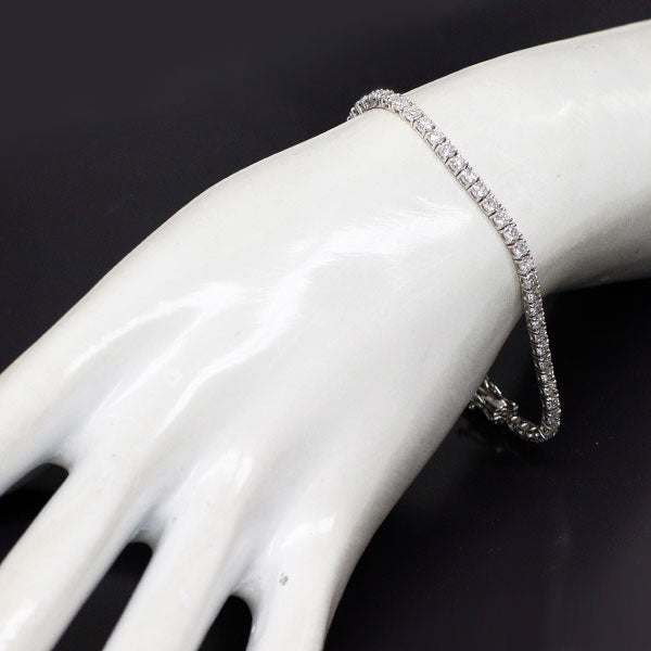 K18WG ダイヤモンド ブレスレット 5.50ct テニス