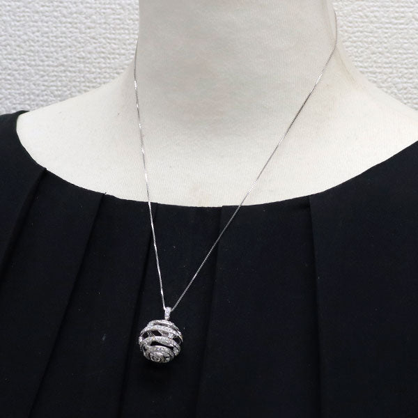 K18WG ダイヤモンド ペンダントネックレス 2.68ct