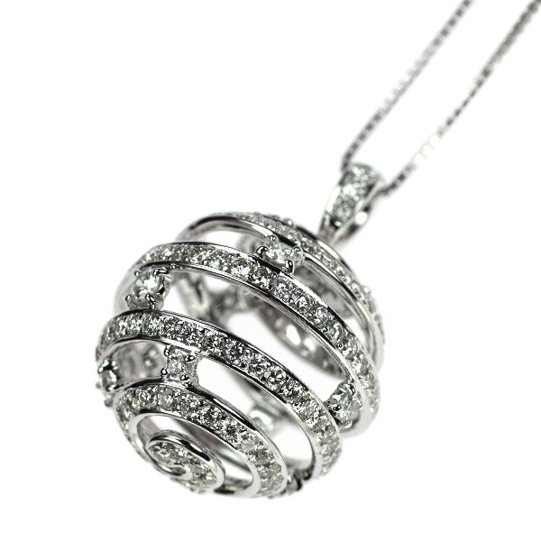 K18WG ダイヤモンド ペンダントネックレス 2.68ct