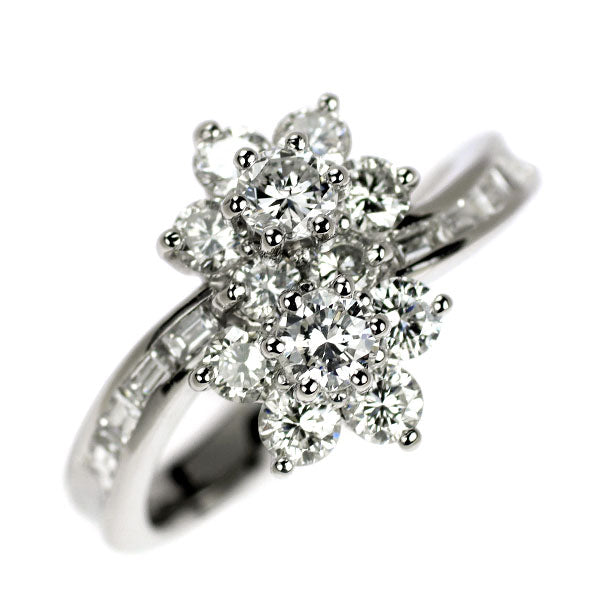 Pt900 ダイヤモンド リング 1.51ct フラワー
