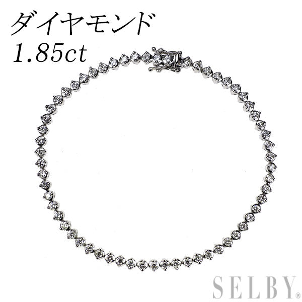 Pt900 ダイヤモンド ブレスレット 1.85ct テニス