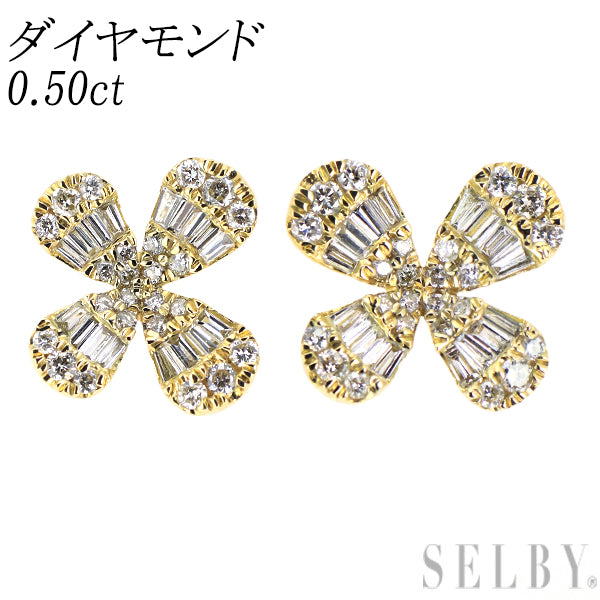 K18YG ダイヤモンド ピアス 0.50ct — セルビーオンラインストア 
