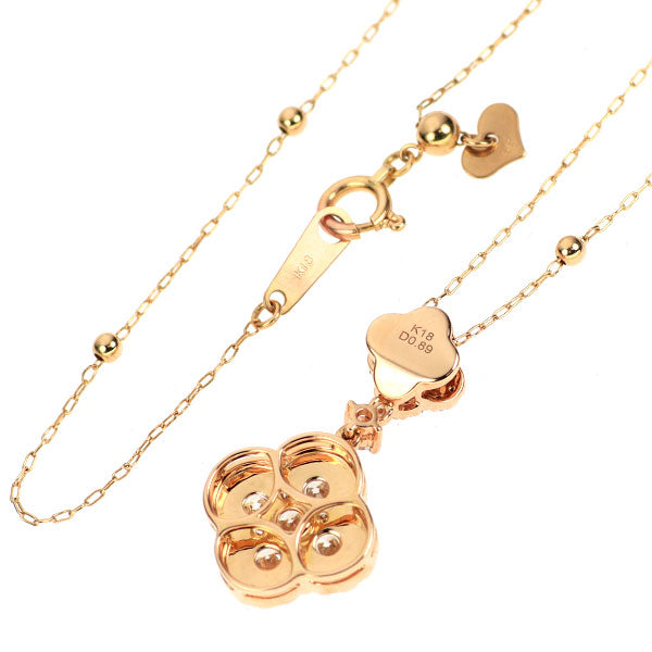 K18PG ダイヤモンド ペンダントネックレス 0.89ct