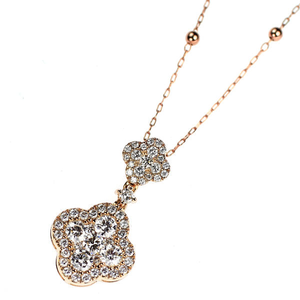 K18PG ダイヤモンド ペンダントネックレス 0.89ct