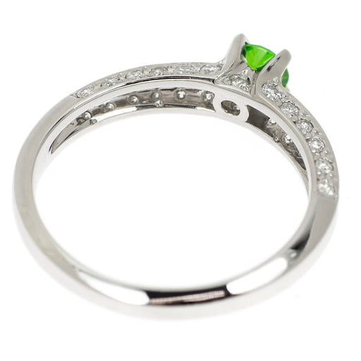 希少 Pt900 デマントイドガーネット ダイヤモンド リング 0.39ct