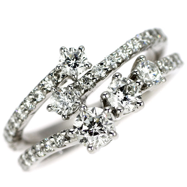 wish upon a star Pt900 ダイヤモンド リング 0.87ct D0.43ct