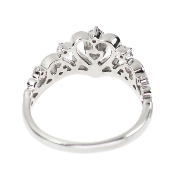 Pt900 ハートシェイプ ダイヤモンド リング 0.144ct D0.06ct ティアラ