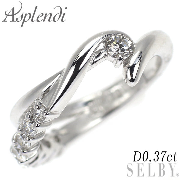 アスプレンディ K18WG ダイヤモンド リング 0.37ct ピンキー