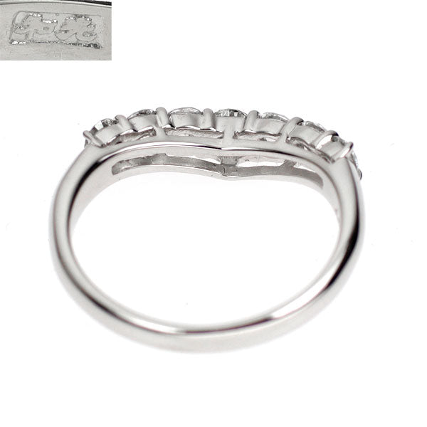 和光 Pt900 ダイヤモンド リング 0.50ct V字