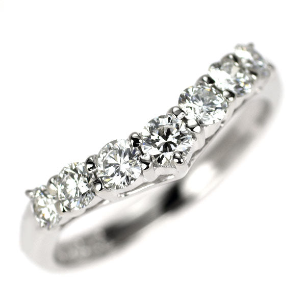 和光 Pt900 ダイヤモンド リング 0.50ct V字
