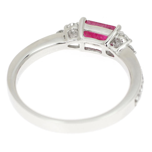希少 Pt950 レッドベリル ダイヤモンド リング 0.37ct D0.35ct