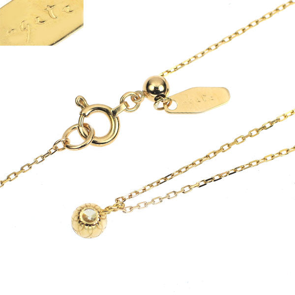 アガット/agete K18YG ダイヤモンド ペンダントネックレス 0.20ct