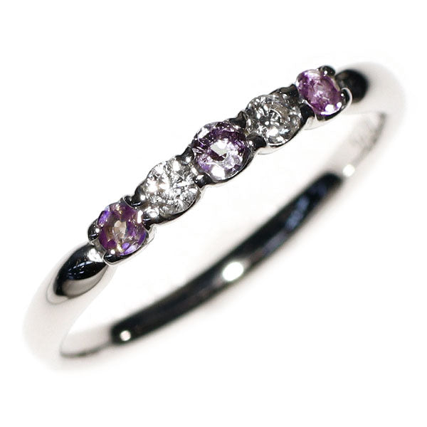 希少 Pt900 アレキサンドライト ダイヤモンド リング 0.15ct 0.10ct