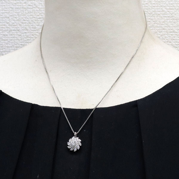 セイコー Pt ダイヤモンド ペンダントネックレス 1.30ct
