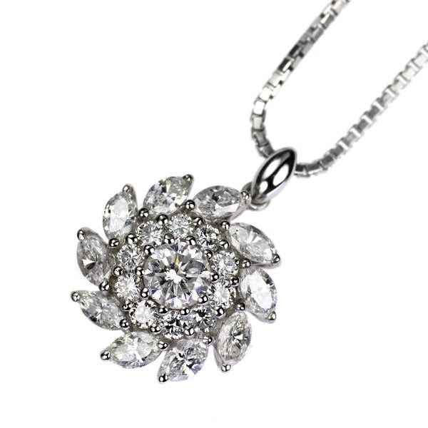 セイコー Pt ダイヤモンド ペンダントネックレス 1.30ct