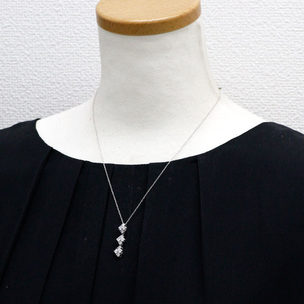 K18WG H＆C ダイヤモンド ペンダントネックレス 1.25ct