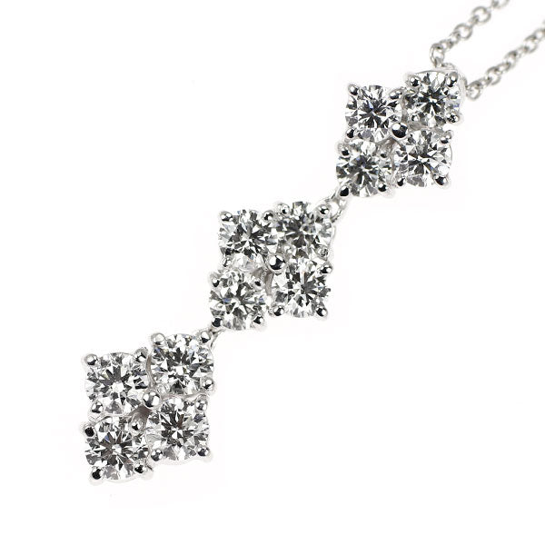 K18WG H＆C ダイヤモンド ペンダントネックレス 1.25ct