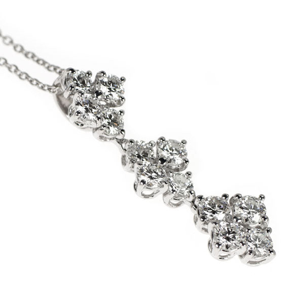 K18WG H＆C ダイヤモンド ペンダントネックレス 1.25ct