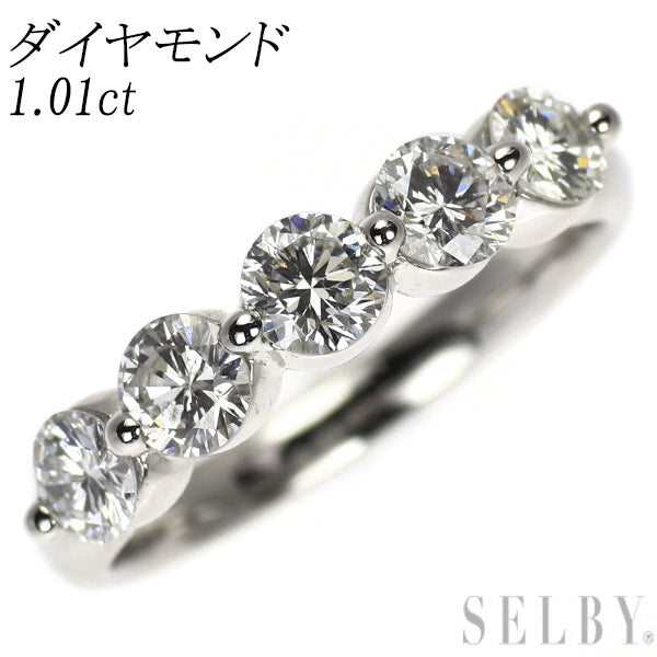 Pt900 ダイヤモンド リング 1.01ct 一文字