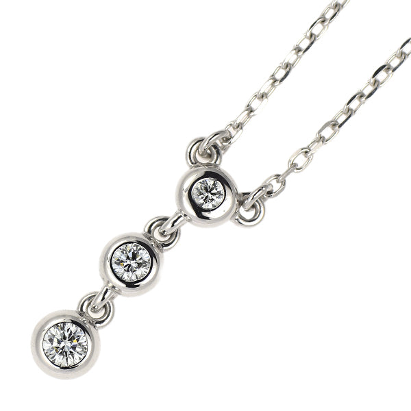 ミキモト K18WG ダイヤモンド ペンダントネックレス 0.13ct