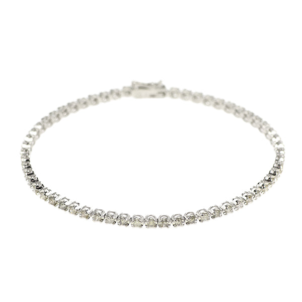 K18WG ダイヤモンド テニス ブレスレット 2.00ct