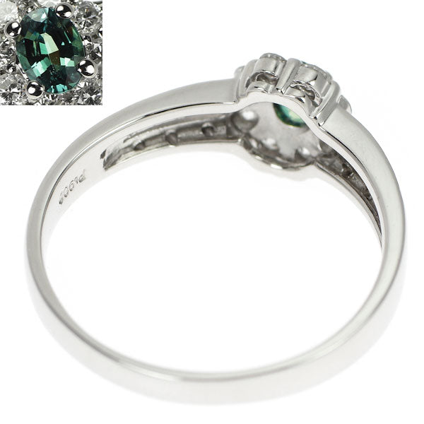 希少 Pt900 アレキサンドライト ダイヤモンド リング 0.26ct D0.33ct