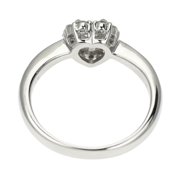 Pt900 ハートシェイプ ダイヤモンド リング 0.18ct D0.19ct