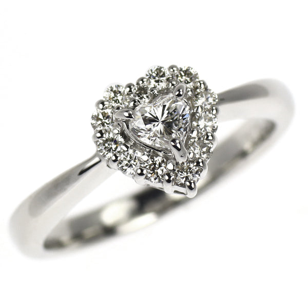 Pt900 ハートシェイプ ダイヤモンド リング 0.18ct D0.19ct — セルビー