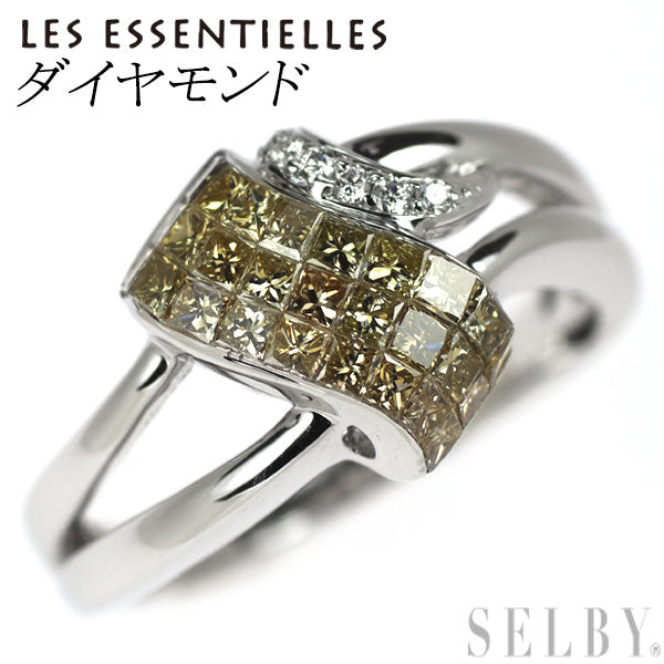 レ・エッセンシャル K18WG ダイヤモンド リング ミステリー