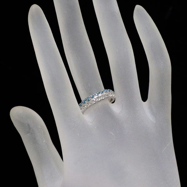 Pt950 ローズカット トリートブルー ダイヤモンド リング 0.32ct D0.32ct