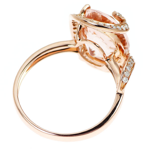 K18PG モルガナイト ダイヤモンド リング 4.39ct D0.23ct — セルビー