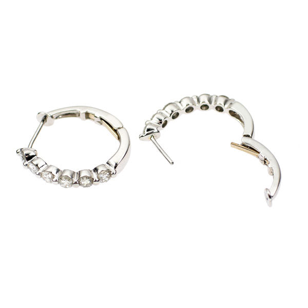 Pt900 ダイヤモンド フープ ピアス 1.06ct