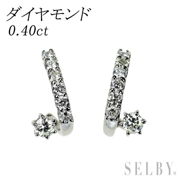 Pt900 ダイヤモンド ピアス 0.40ct