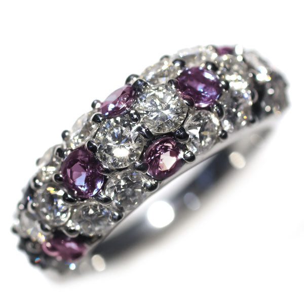 希少 Pt900 アレキサンドライト ダイヤモンド リング 0.93ct D1.68ct